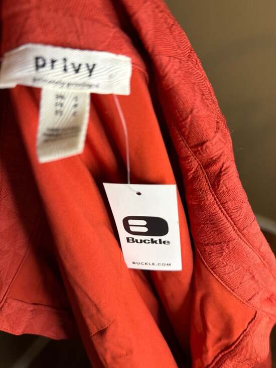 Privy Baked Apple L/S Cropped Textured Shirt Jacket - Picture 4 of 5